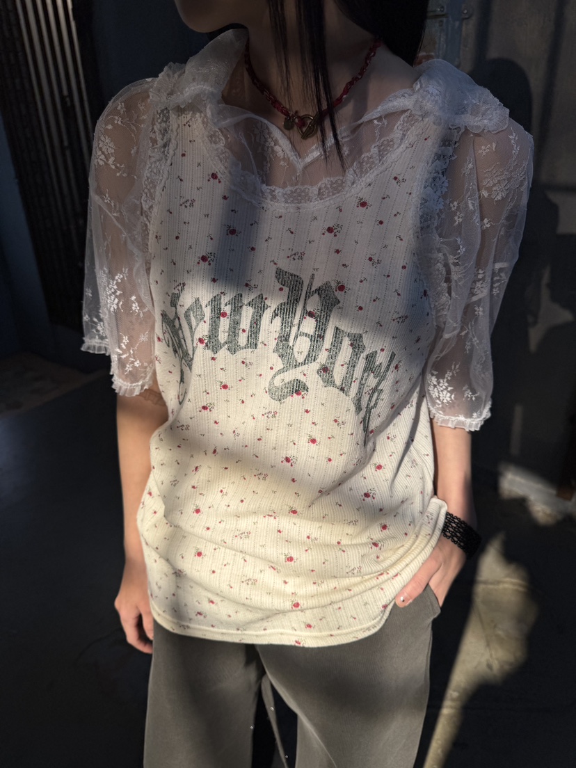 FRANC—L直郵韓國代購㊣女裝新品休閑時尚襯衫蕾絲衫不含內搭FRANC襯衫/蕾絲衫