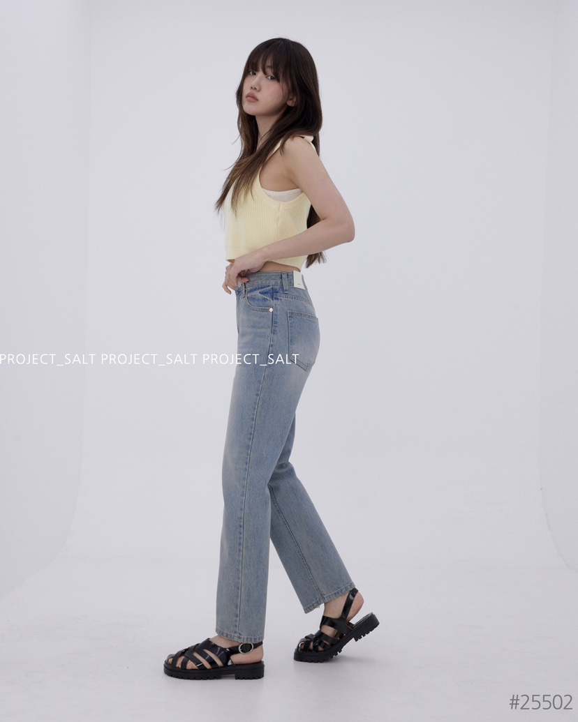 PROJECT SALT(此品牌名稱會遭售假投訴,建議淘寶店鋪商品名稱中不要使用)直郵韓國代購㊣女裝新款推薦牛仔褲PROJECTSALT牛仔褲