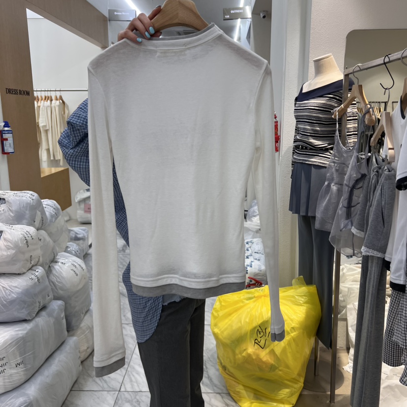 IR BIEN韓國直郵㊣東大門實拍女裝新品休閑25春夏人氣長袖T恤ir bien-A長袖T恤