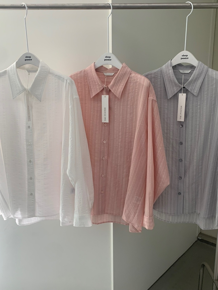 SHOP POSTER直郵韓國代購㊣女裝新款熱賣休閑人氣襯衫蕾絲衫SHOP_POSTER襯衫/蕾絲衫