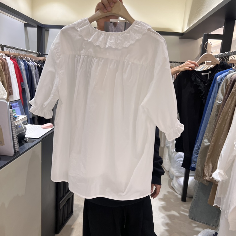 SELF SERVICE韓國㊣直郵東大門代購女裝新品推薦襯衫蕾絲衫SELF SERVICE襯衫/蕾絲衫