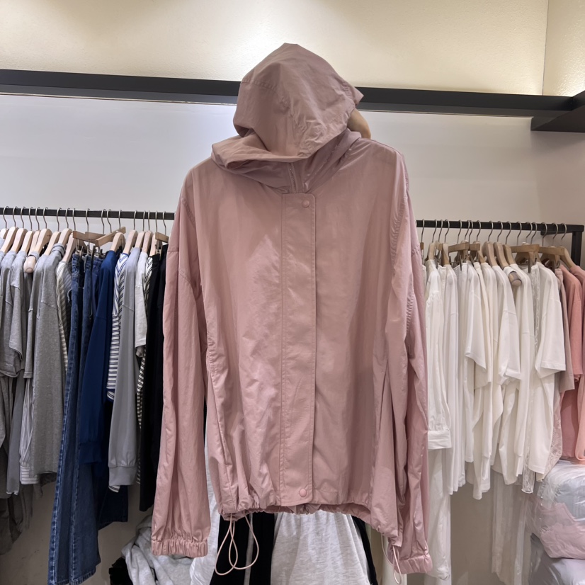 SELF SERVICE直郵韓國代購㊣女裝新品熱賣25春夏時尚夾克連帽SELF SERVICE夾克圖色2