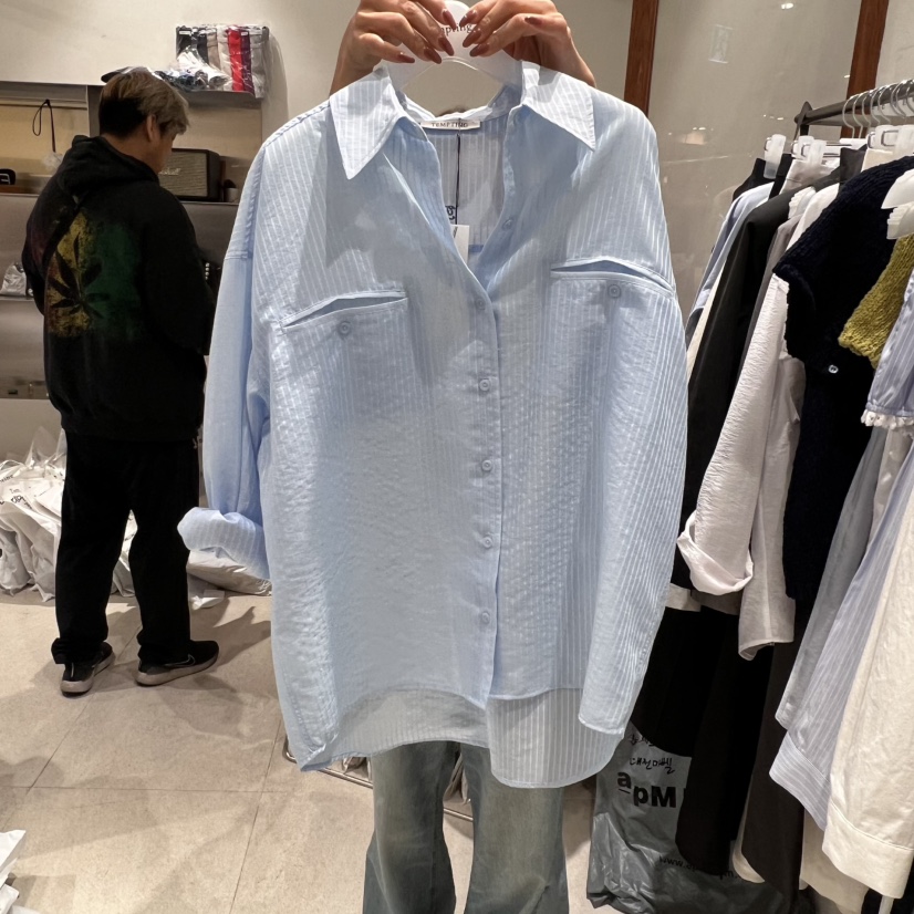 TEMPTING韓國㊣直郵東大門代購女裝新品25春夏時尚襯衫蕾絲衫TEMPTING襯衫/蕾絲衫