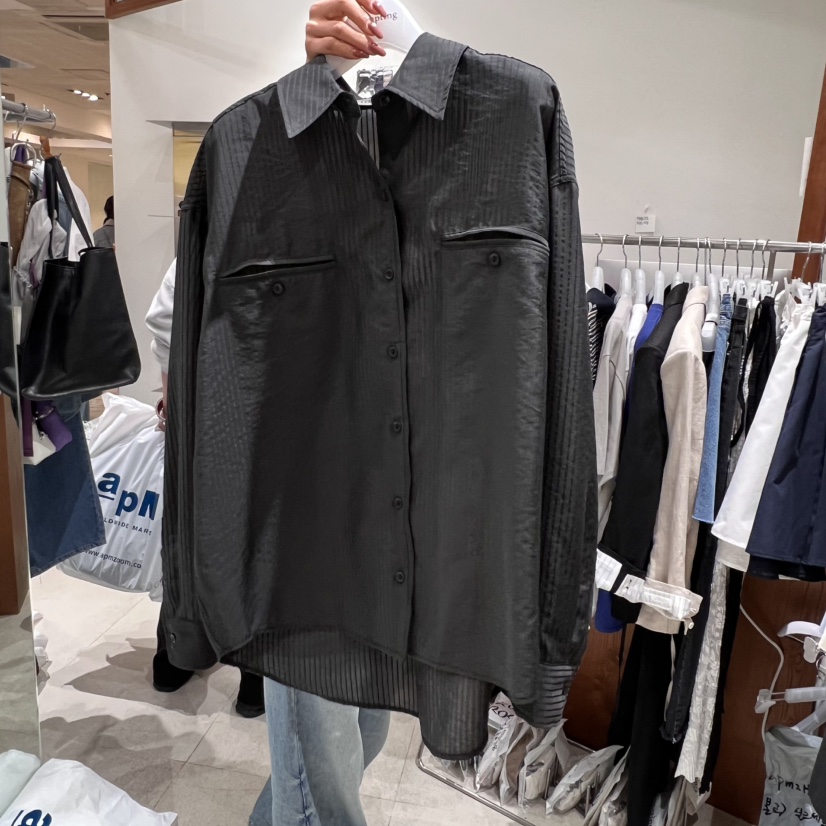 TEMPTING韓國㊣直郵東大門代購女裝新品25春夏時尚襯衫蕾絲衫TEMPTING襯衫/蕾絲衫圖色2