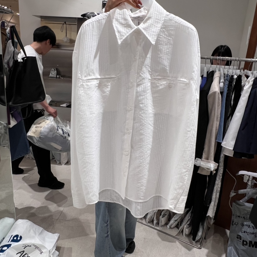 TEMPTING韓國㊣直郵東大門代購女裝新品25春夏時尚襯衫蕾絲衫TEMPTING襯衫/蕾絲衫圖色3