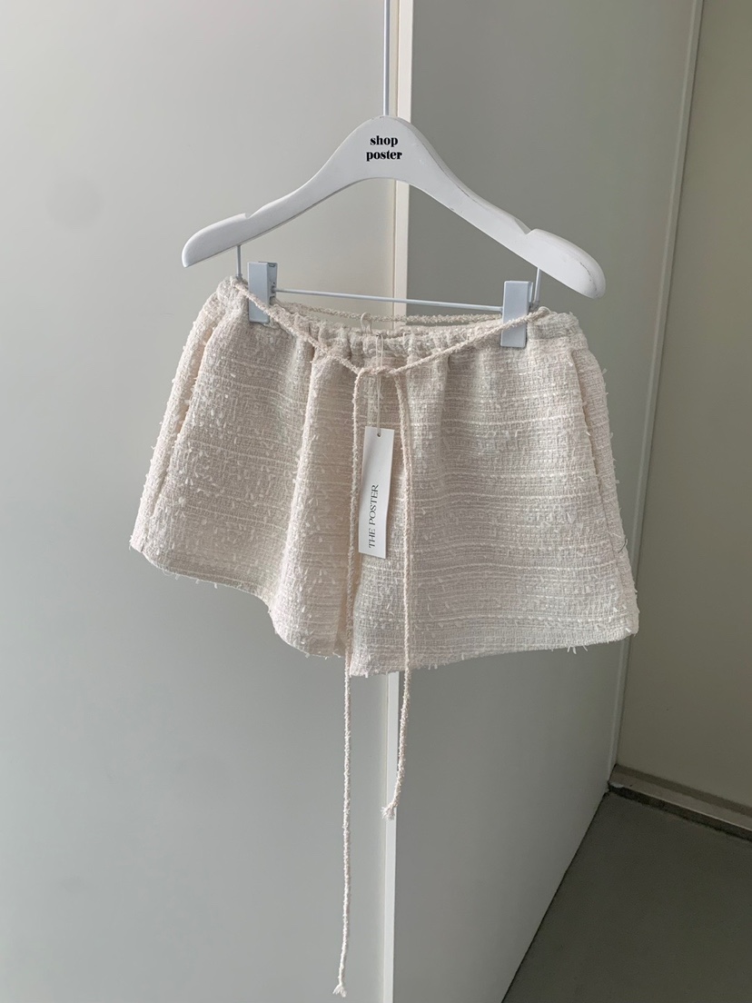 SHOP POSTER韓國直郵㊣東大門實拍女裝新款推薦短褲含腰繩SHOP_POSTER短褲