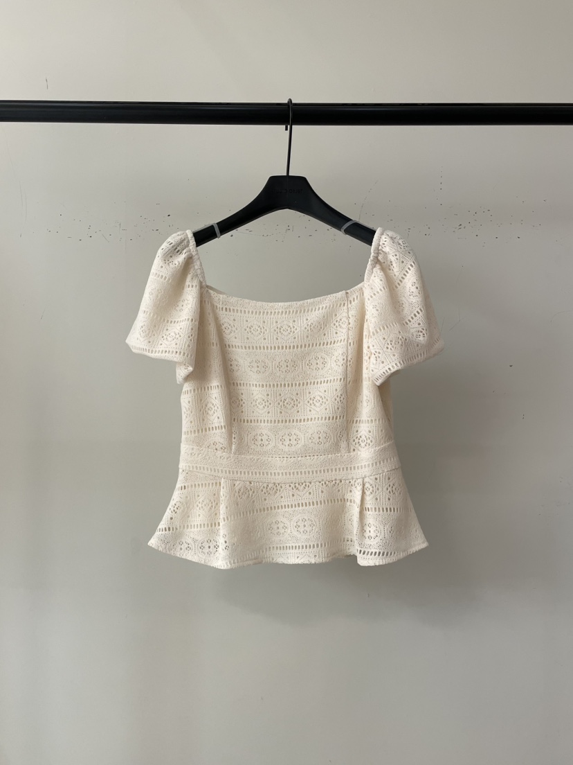 OBJET韓國㊣直郵東大門代購女裝新品推薦25春夏襯衫蕾絲衫蕾絲love us u/OBJET襯衫/蕾絲衫圖色2