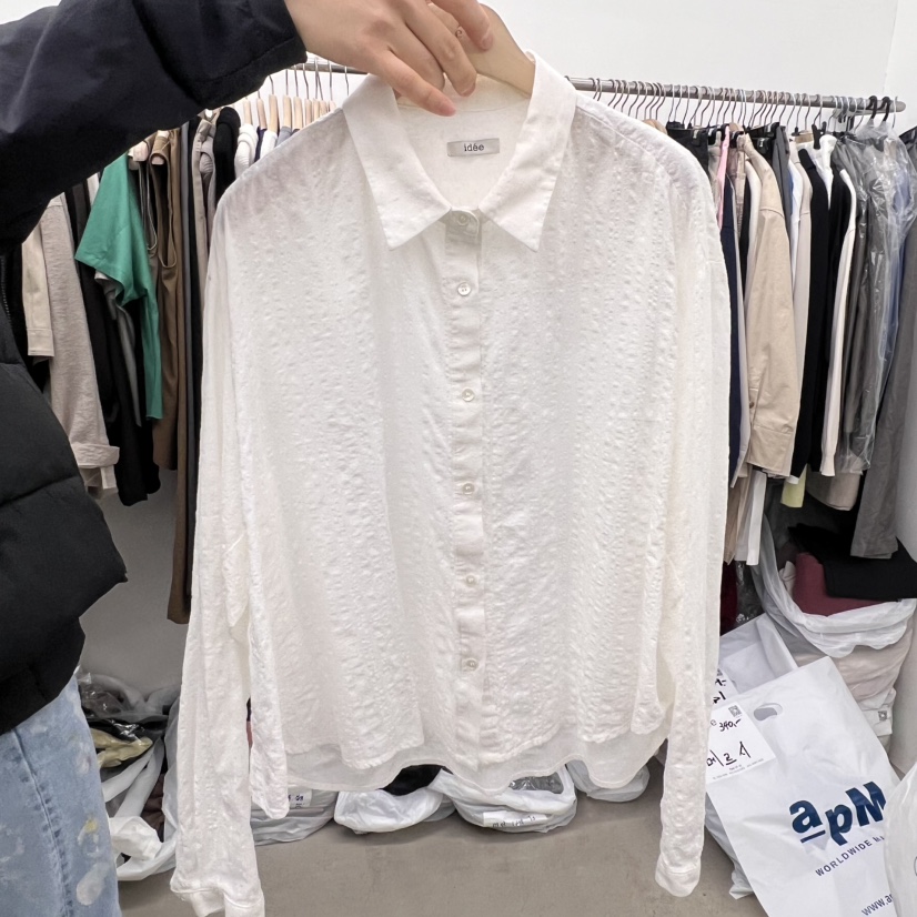 IDEE-A直郵韓國代購㊣女裝新品時尚休閑人氣25春夏襯衫蕾絲衫IDEE-A襯衫/蕾絲衫