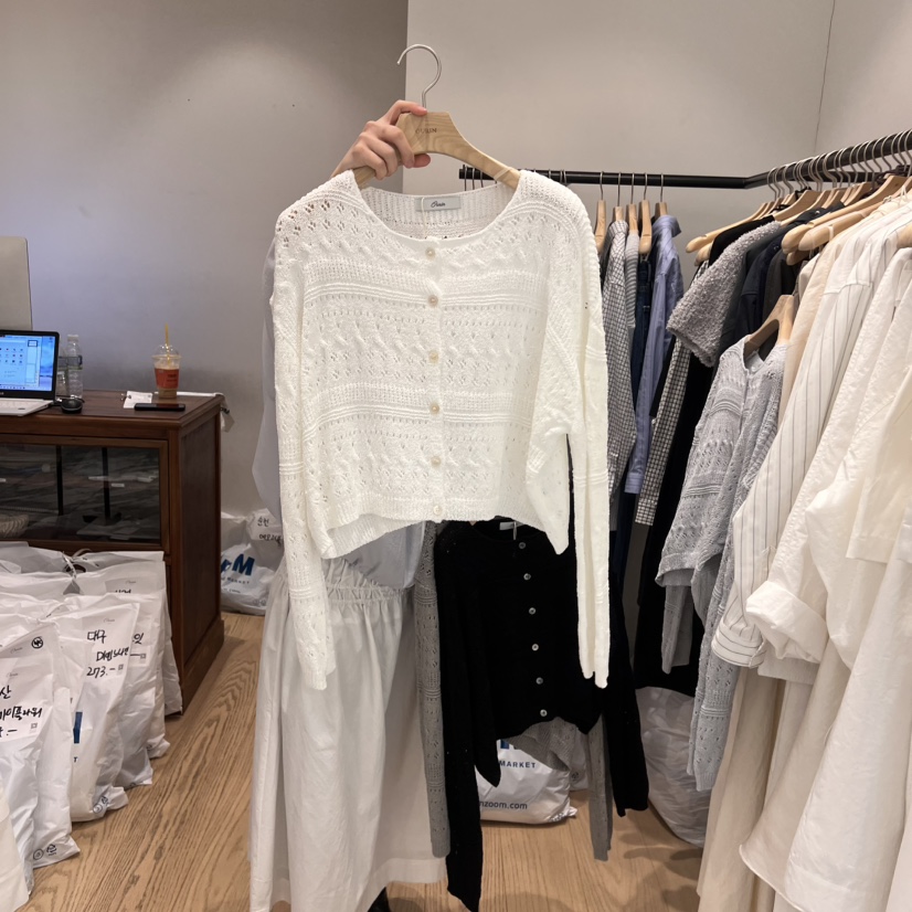 OURIN直郵韓國代購㊣女裝新品熱賣推薦時尚人氣休閑25春夏針織衫OURIN針織衫圖色2