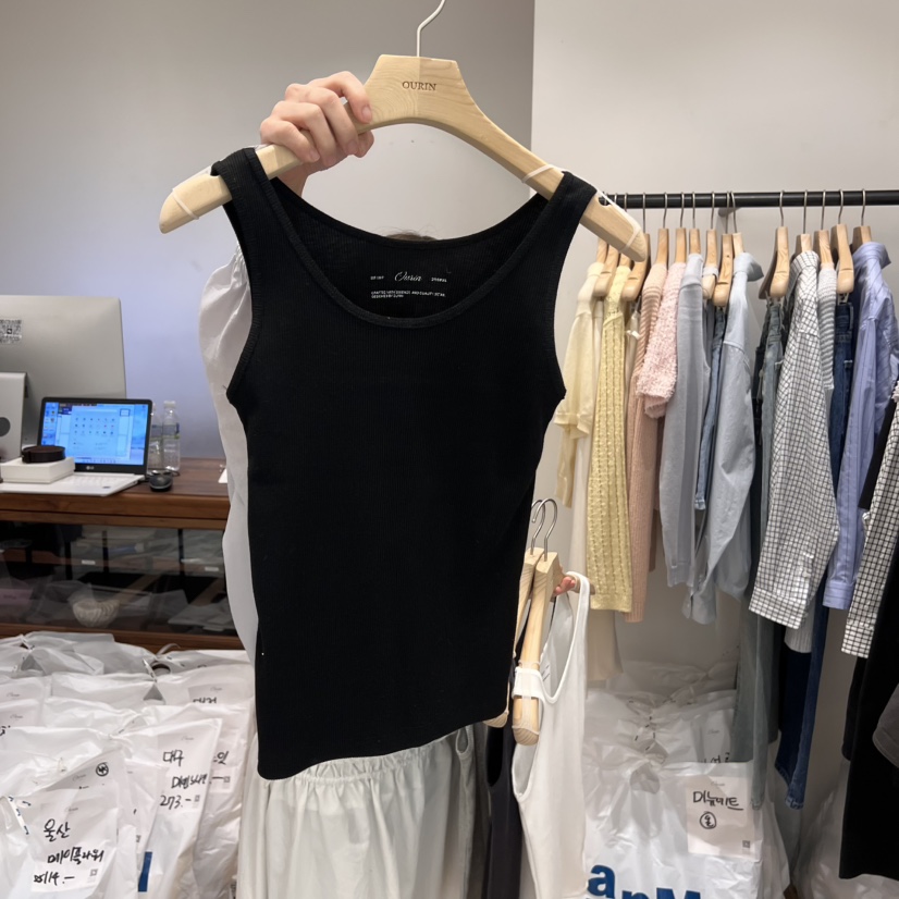 OURIN韓國㊣直郵東大門代購女裝新品休閑25春夏推薦吊帶背心OURIN吊帶/背心圖色2