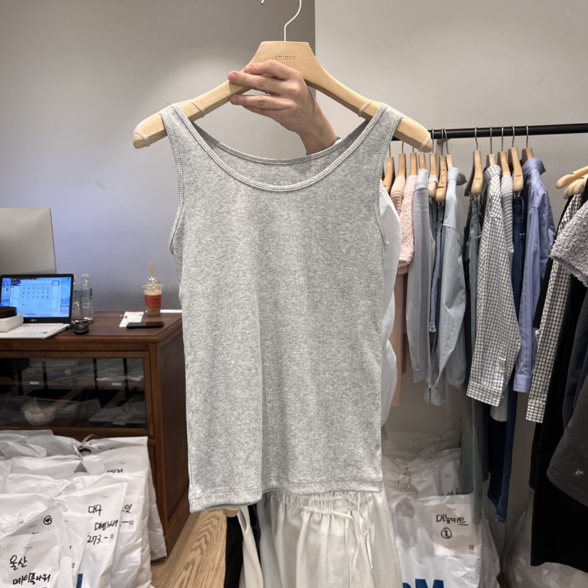 OURIN韓國㊣直郵東大門代購女裝新品休閑25春夏推薦吊帶背心OURIN吊帶/背心圖色3