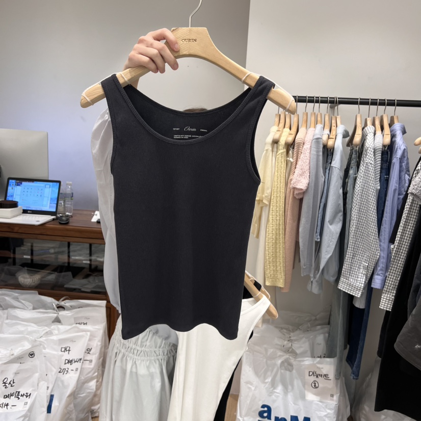 OURIN韓國㊣直郵東大門代購女裝新品休閑25春夏推薦吊帶背心OURIN吊帶/背心圖色4
