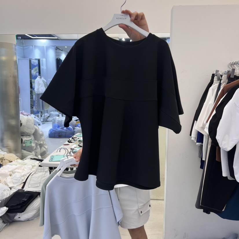 NON CLIP韓國㊣直郵東大門代購女裝新品熱賣時尚25春夏T恤NON CLIPT恤圖色2