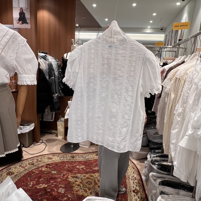 OGI直郵韓國代購㊣女裝新品休閑人氣25春夏熱賣推薦襯衫蕾絲衫FLat OGI襯衫/蕾絲衫