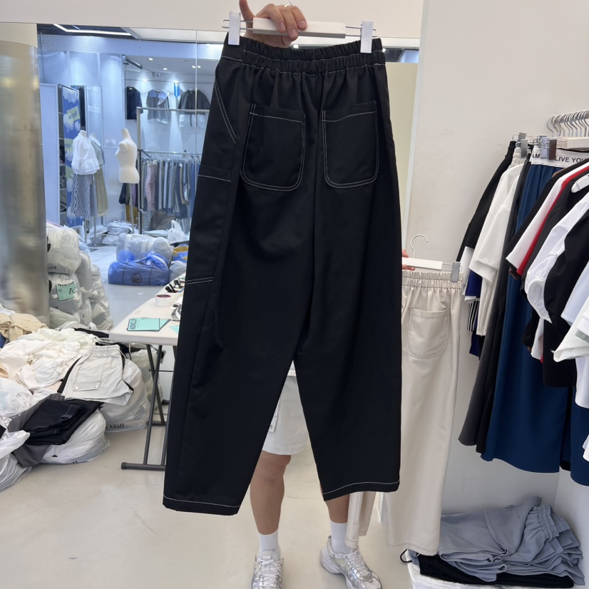 NON CLIP韓國直郵㊣女裝新品休閑人氣推薦25春夏休閑褲口袋NON CLIP休閑褲