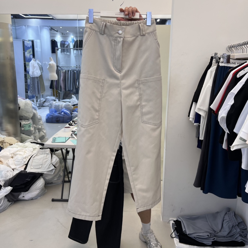 NON CLIP韓國直郵㊣女裝新品休閑人氣推薦25春夏休閑褲口袋NON CLIP休閑褲