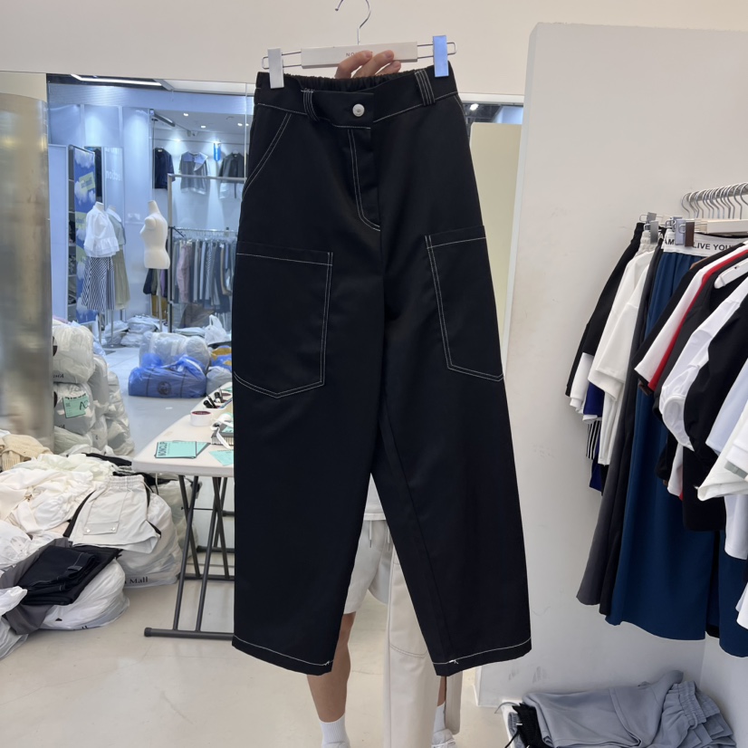 NON CLIP韓國直郵㊣女裝新品休閑人氣推薦25春夏休閑褲口袋NON CLIP休閑褲圖色2
