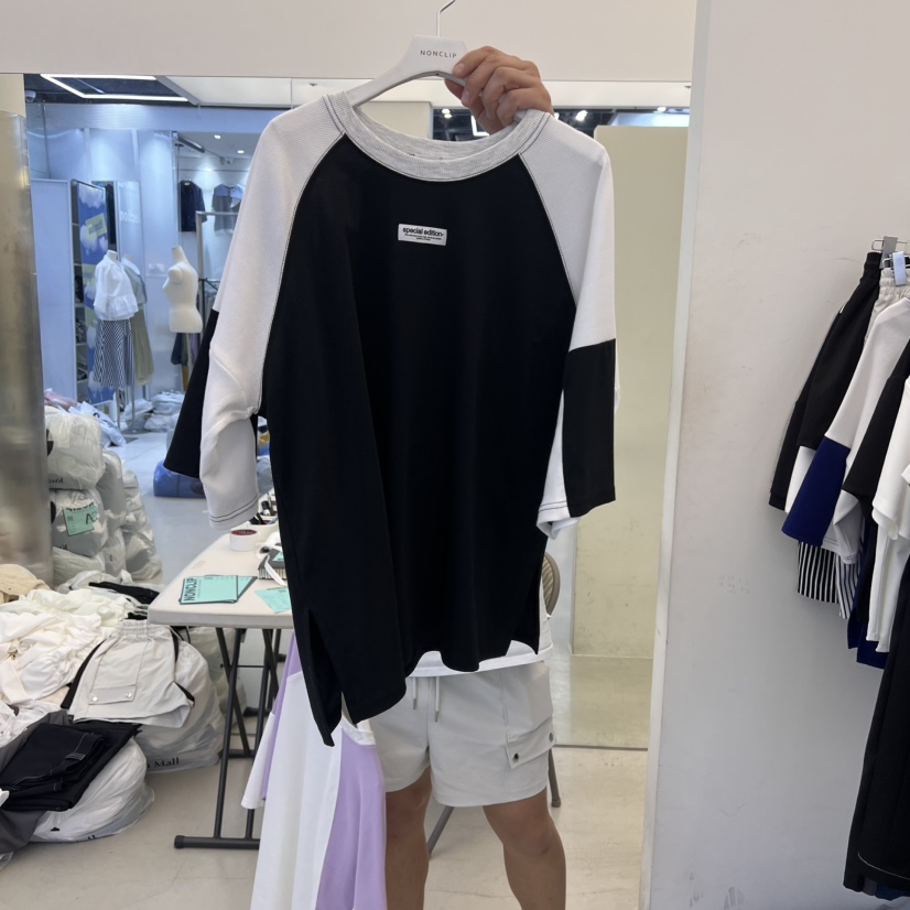 NON CLIP韓國直郵㊣東大門實拍女裝新品人氣時尚25春夏T恤NON CLIPT恤圖色2