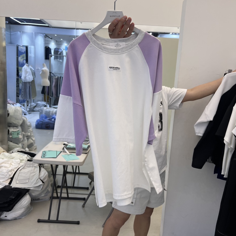 NON CLIP韓國直郵㊣東大門實拍女裝新品人氣時尚25春夏T恤NON CLIPT恤圖色3