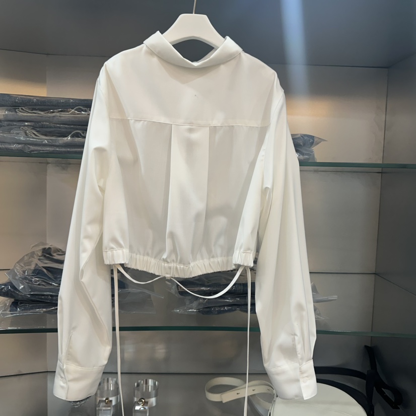 AIME HOPE MAKE韓國直郵㊣東大門實拍女裝新品休閑襯衫蕾絲衫含腰繩AIME HOPE MAKE襯衫/蕾絲衫