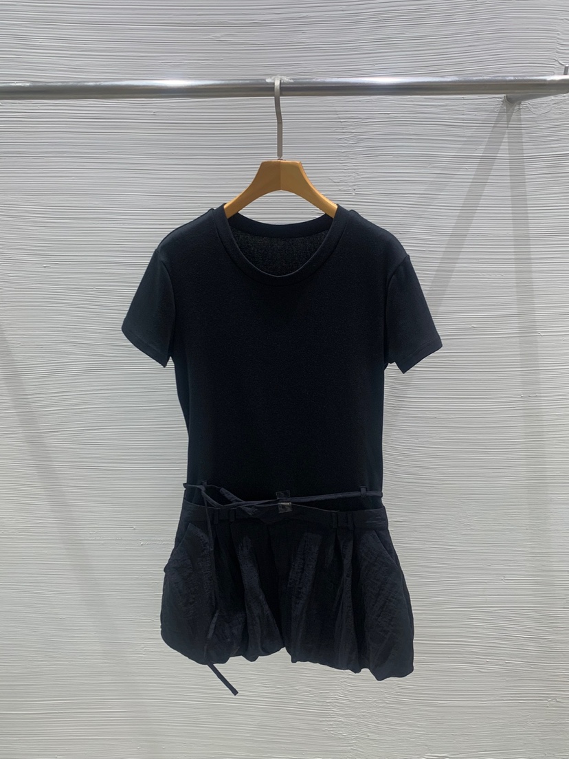 LUCY SALON韓國直郵㊣女裝新品時尚人氣熱賣休閑連衣裙含腰繩LUCY SALON連衣裙圖色2