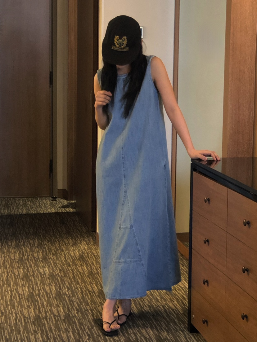 ONDO-P韓國直郵㊣東大門實拍女裝新品休閑時尚熱賣連衣裙亞麻ONDO-P連衣裙