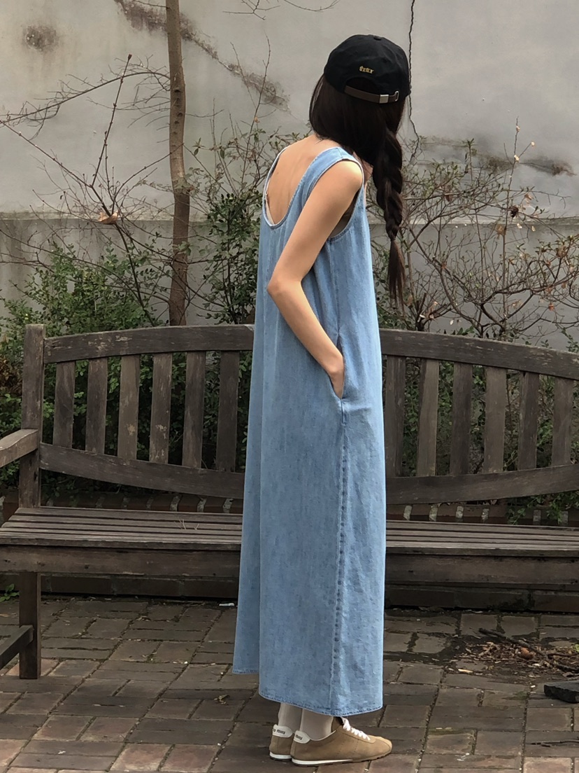 ONDO-P韓國直郵㊣東大門實拍女裝新品休閑時尚熱賣連衣裙亞麻ONDO-P連衣裙