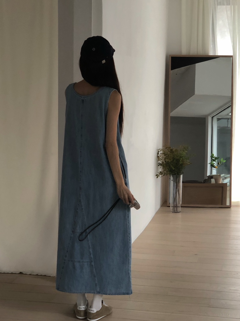 ONDO-P韓國直郵㊣東大門實拍女裝新品休閑時尚熱賣連衣裙亞麻ONDO-P連衣裙
