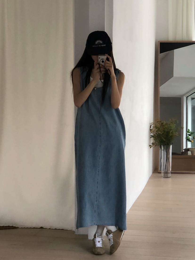 ONDO-P韓國直郵㊣東大門實拍女裝新品休閑時尚熱賣連衣裙亞麻ONDO-P連衣裙