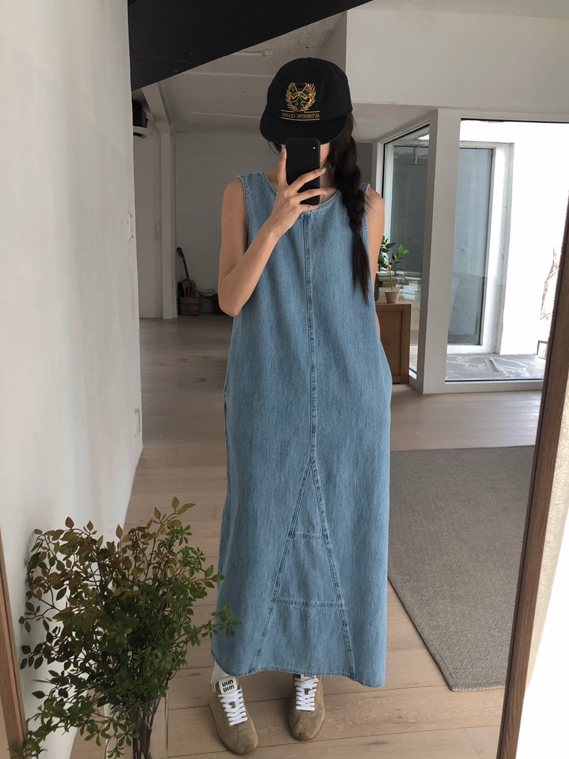 ONDO-P韓國直郵㊣東大門實拍女裝新品休閑時尚熱賣連衣裙亞麻ONDO-P連衣裙