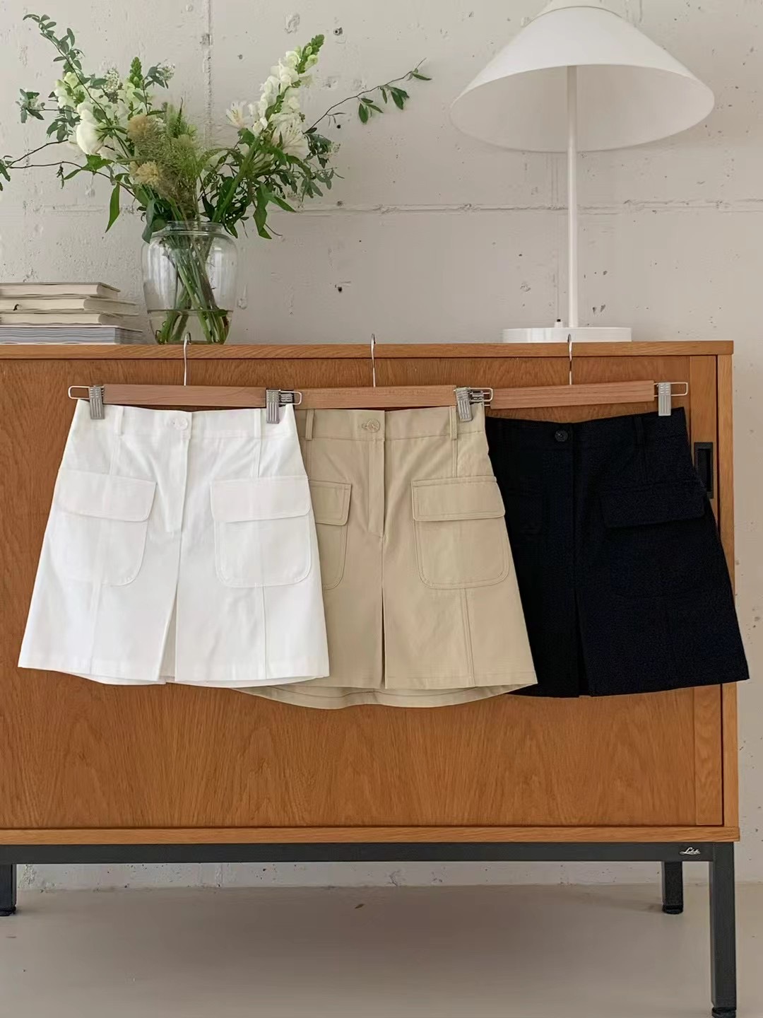 JUILLYSTYLE直郵韓國代購㊣女裝新品25春夏推薦休閑短裙綁帶JUILLYSTYLE短裙圖色3左三色