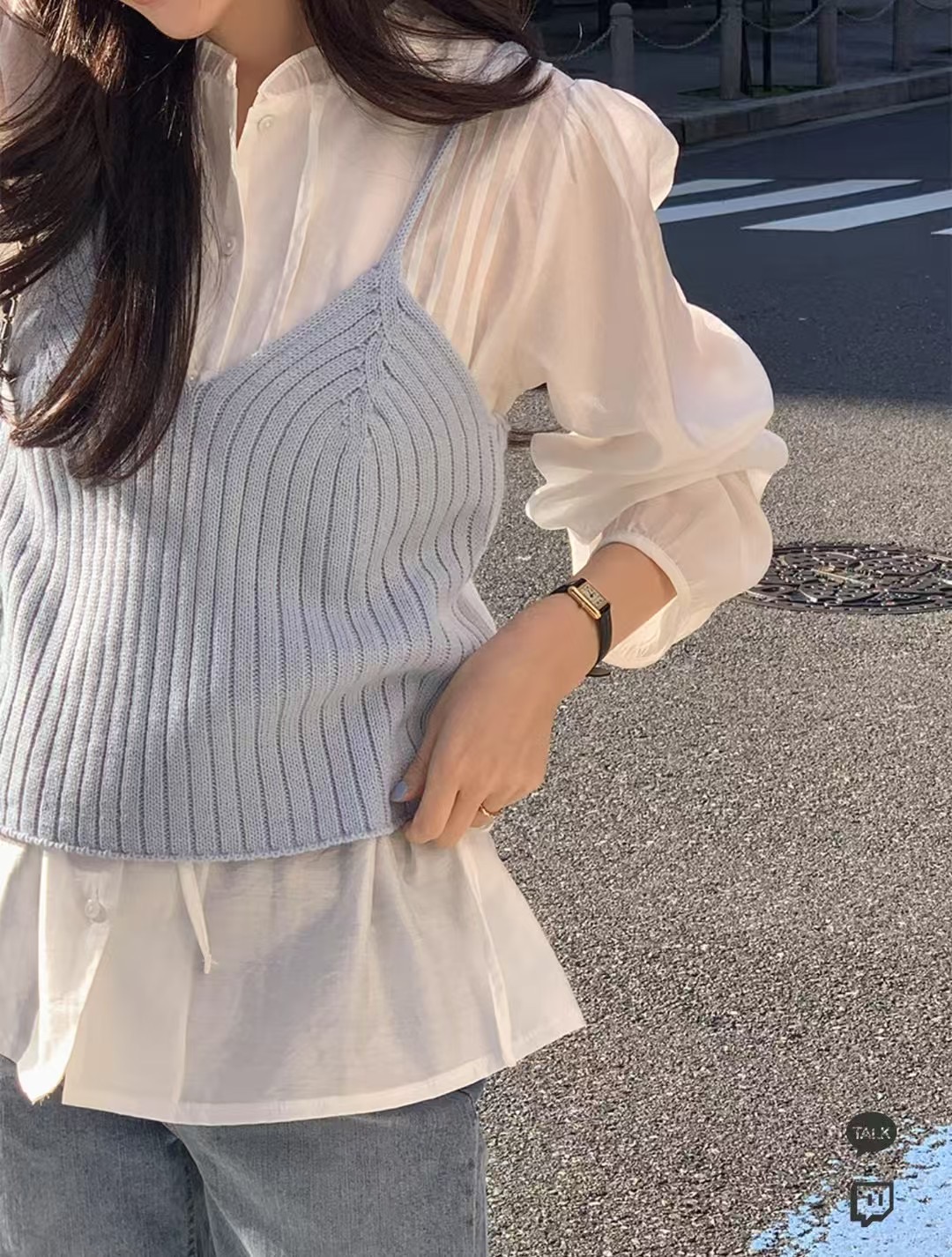JUILLYSTYLE韓國直郵㊣東大門實拍女裝新品時尚休閑吊帶背心JUILLYSTYLE吊帶/背心