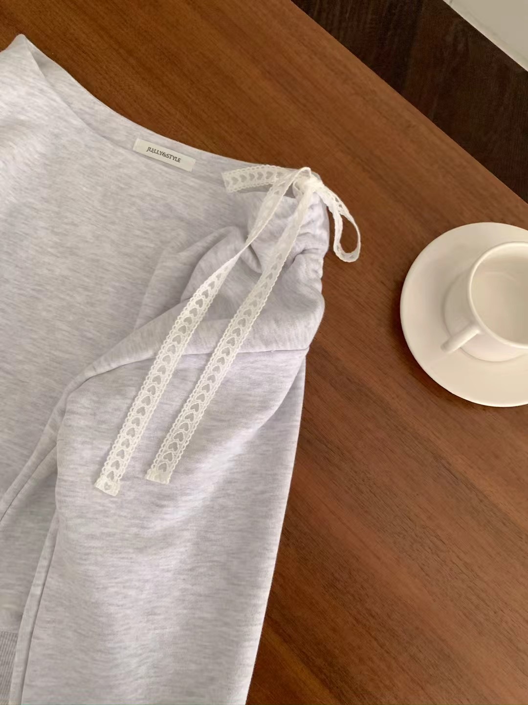 JUILLYSTYLE直郵韓國代購㊣女裝新款推薦25春夏熱賣衛衣蕾絲JUILLYSTYLE衛衣