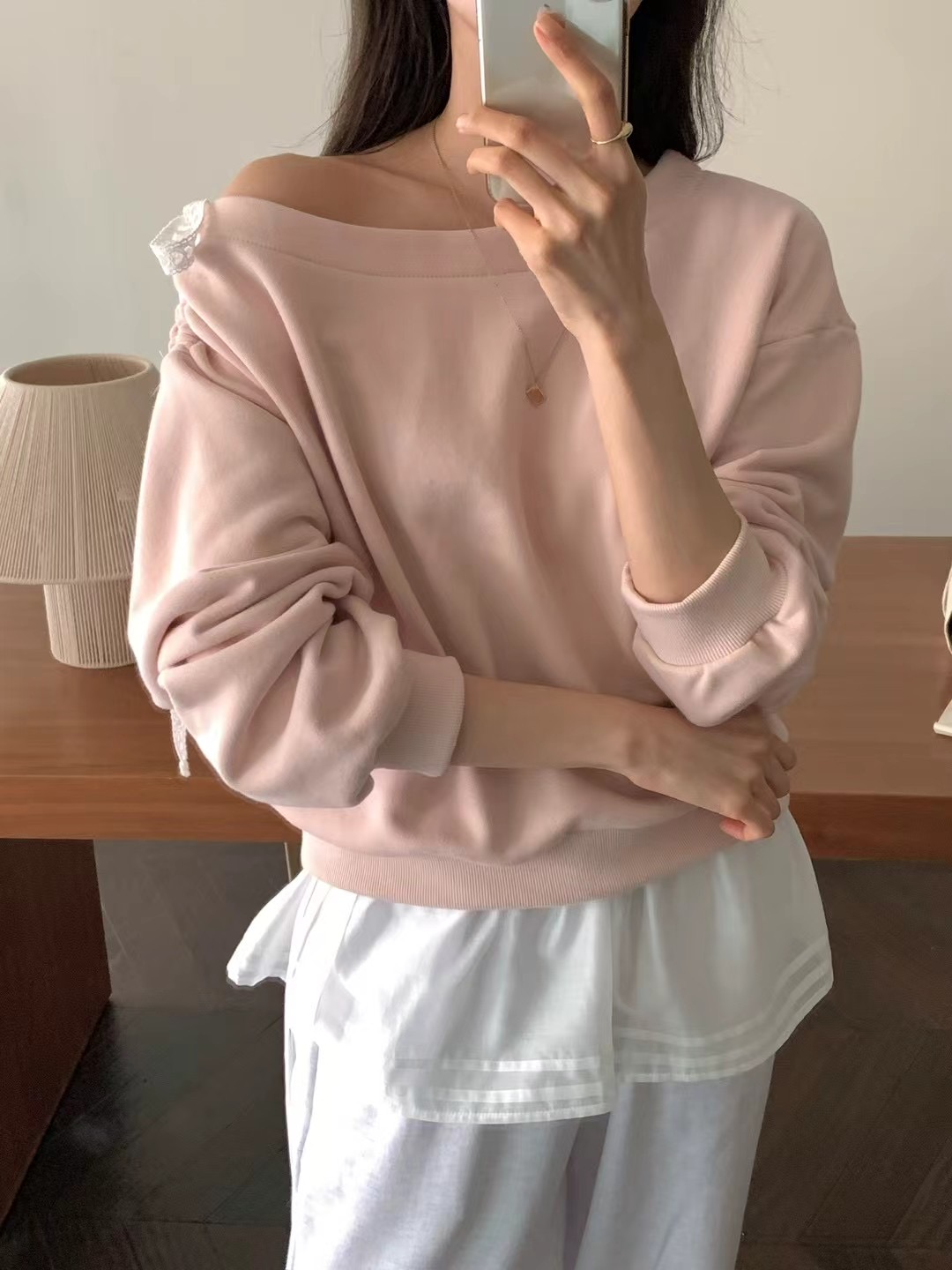 JUILLYSTYLE直郵韓國代購㊣女裝新款推薦25春夏熱賣衛衣蕾絲JUILLYSTYLE衛衣