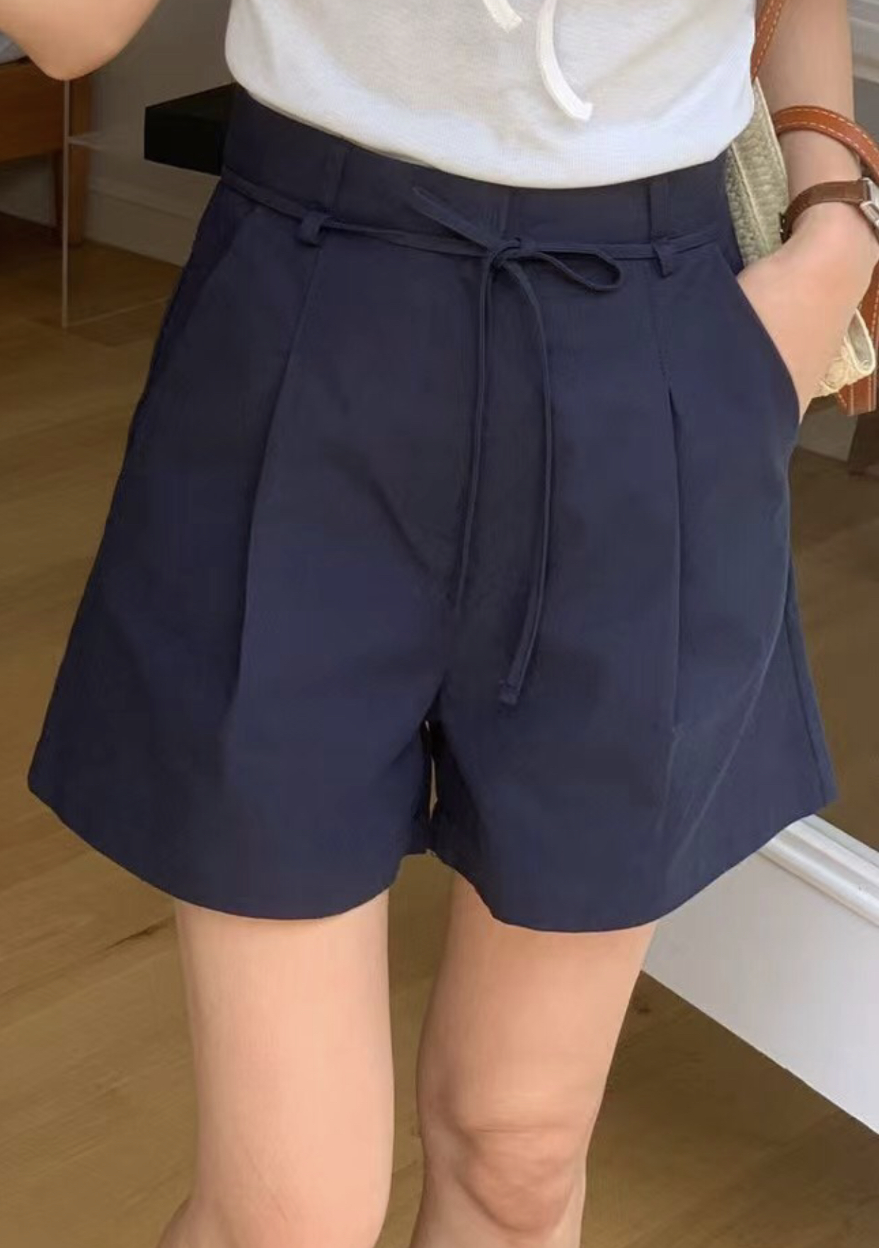 JUILLYSTYLE直郵韓國代購㊣女裝新品人氣25春夏推薦短褲含腰繩JUILLYSTYLE短褲圖色2