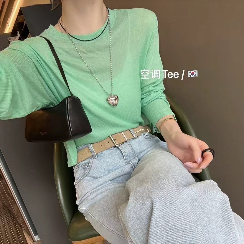 SPECIAL韓國㊣直郵東大門代購女裝新款熱賣時尚長袖T恤短款SPECIAL長袖T恤