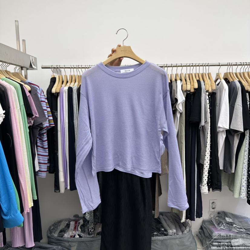 SPECIAL韓國㊣直郵東大門代購女裝新款熱賣時尚長袖T恤短款SPECIAL長袖T恤圖色3