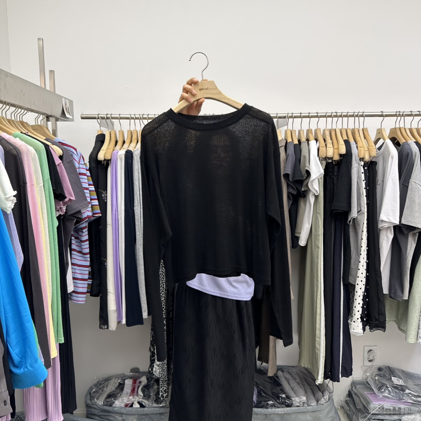 SPECIAL韓國㊣直郵東大門代購女裝新款熱賣時尚長袖T恤短款SPECIAL長袖T恤圖色4