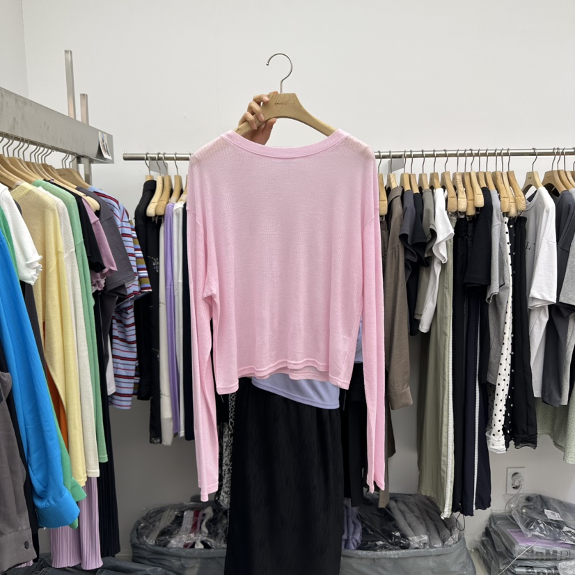 SPECIAL韓國㊣直郵東大門代購女裝新款熱賣時尚長袖T恤短款SPECIAL長袖T恤圖色6