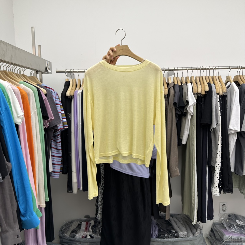 SPECIAL韓國㊣直郵東大門代購女裝新款熱賣時尚長袖T恤短款SPECIAL長袖T恤圖色7