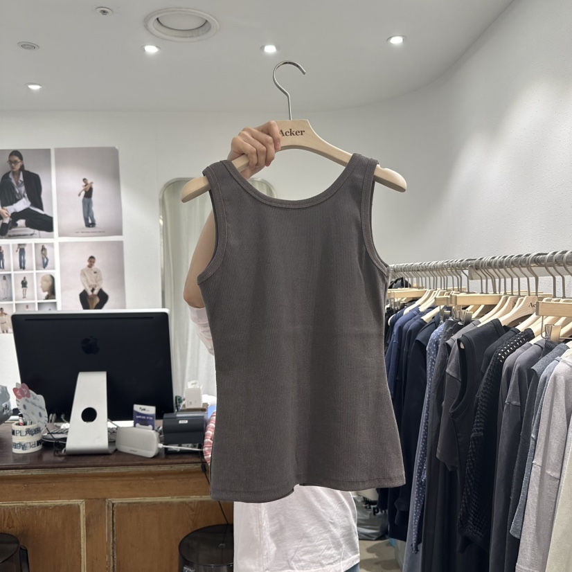 ACKER韓國直郵㊣東大門實拍女裝新品推薦25春夏休閑吊帶背心ACKER吊帶/背心