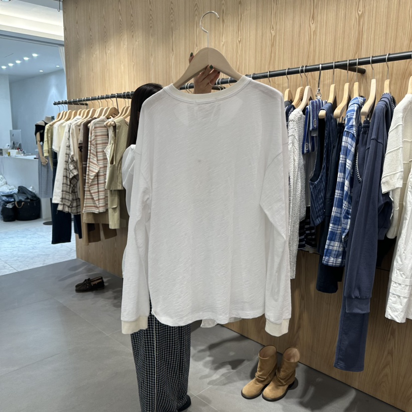 STAYFELT/OF NOTE韓國直郵㊣女裝新款熱賣推薦休閑長袖T恤OF NOTE/STAYFELT長袖T恤