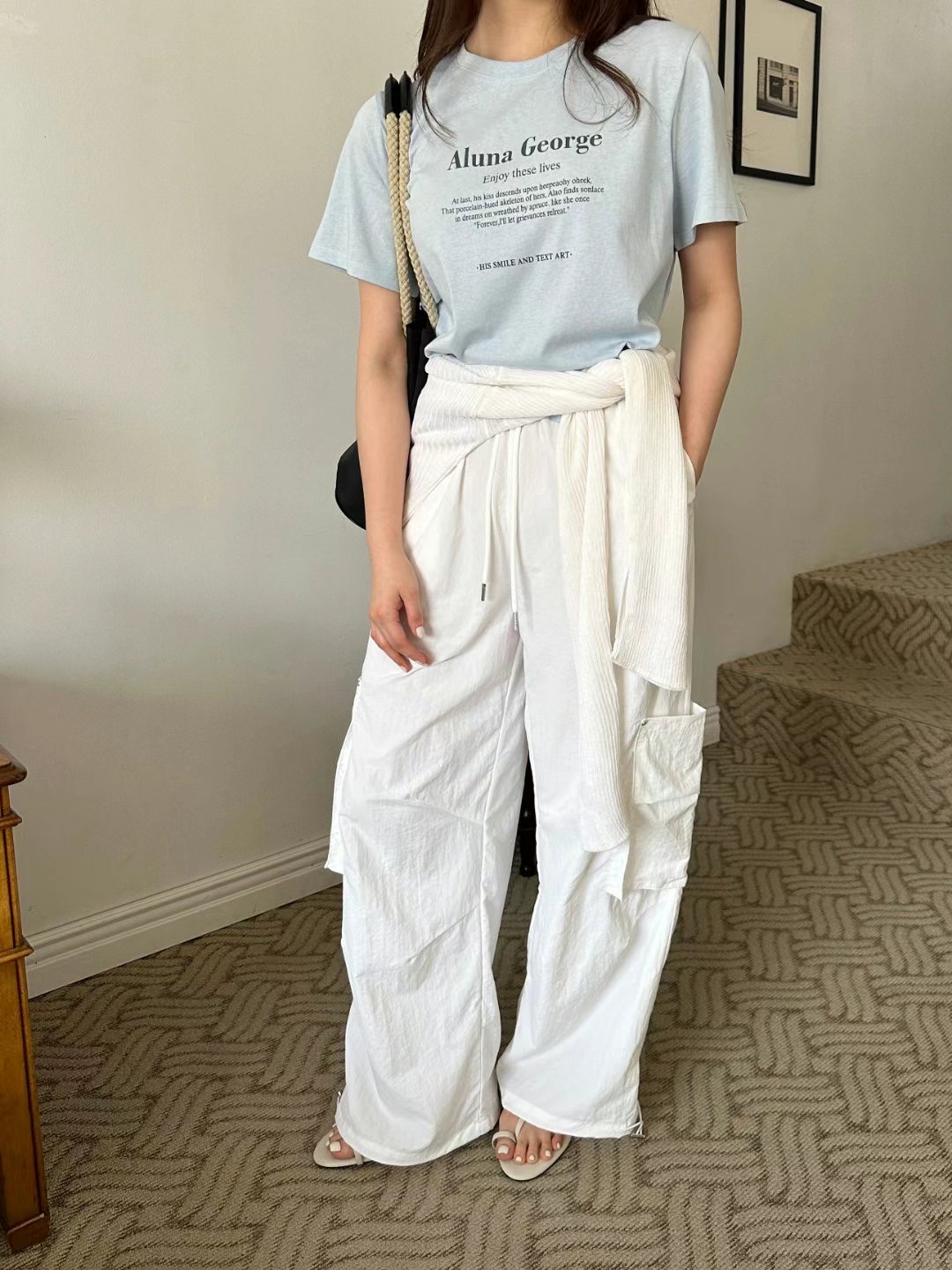 THERE BY-데얼 바이-T直郵韓國代購㊣女裝新品25春夏休閑褲THERE BY休閑褲