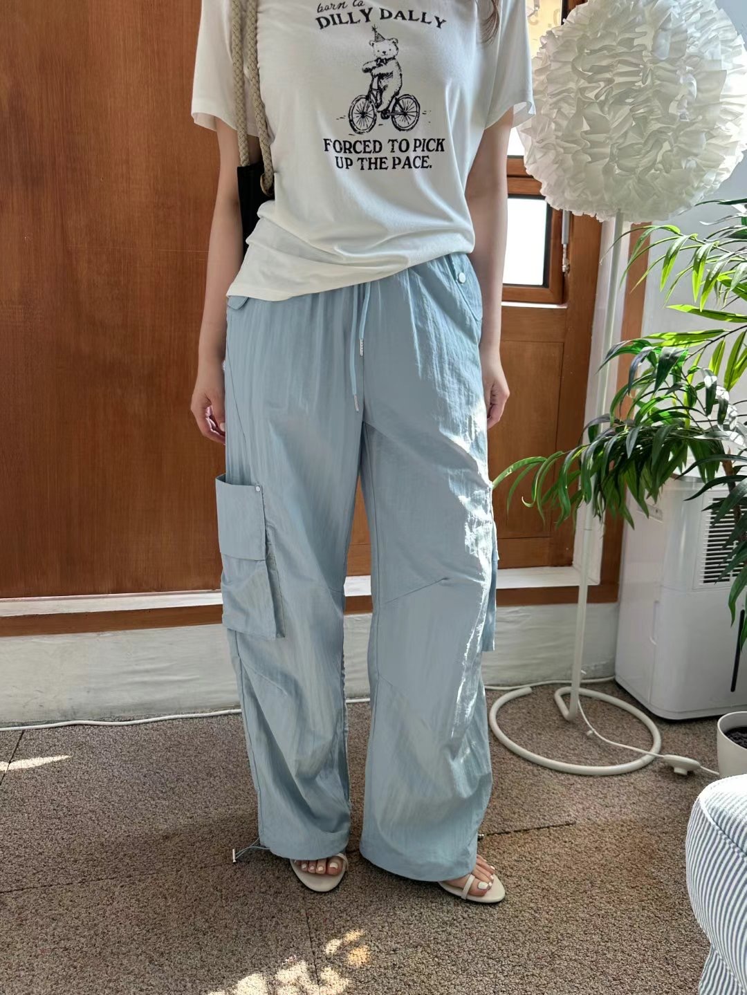 THERE BY-데얼 바이-T直郵韓國代購㊣女裝新品25春夏休閑褲THERE BY休閑褲