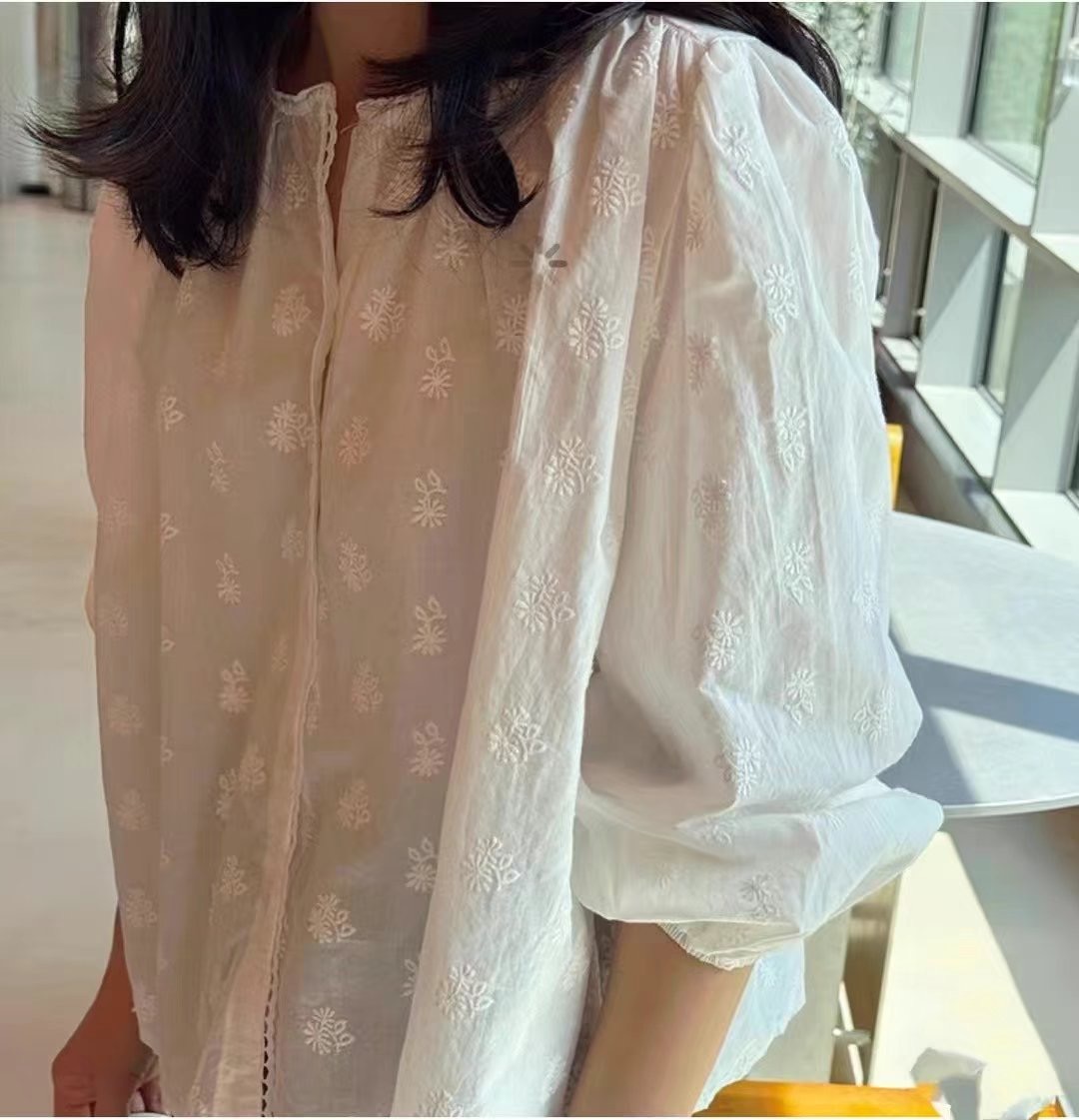 THERE BY-데얼 바이-T韓國直郵㊣東大門實拍女裝新品時尚襯衫蕾絲衫THERE BY襯衫/蕾絲衫