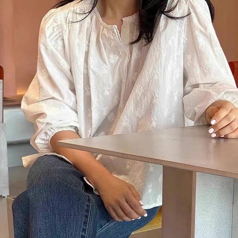 THERE BY-데얼 바이-T韓國直郵㊣東大門實拍女裝新品時尚襯衫蕾絲衫THERE BY襯衫/蕾絲衫