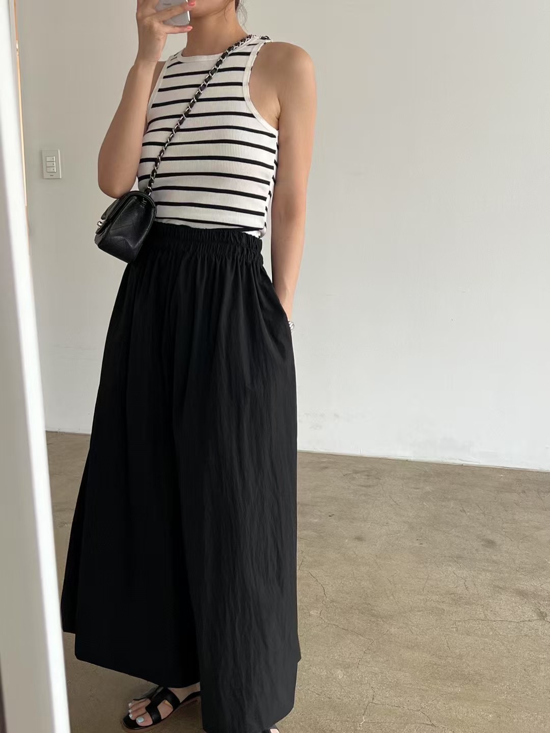 around110韓國直郵㊣東大門實拍女裝新款時尚熱賣休閑裙褲綁帶around110裙褲
