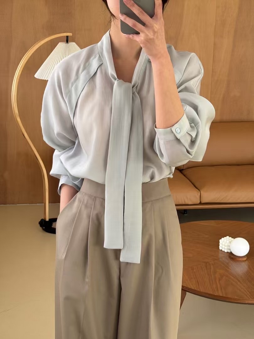 around110韓國直郵㊣女裝新品時尚推薦人氣熱賣25春夏襯衫蕾絲衫around110襯衫/蕾絲衫圖色2