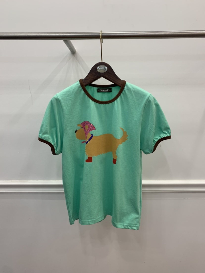 CAMEL-P(此品牌名稱會遭售假投訴,建議淘寶店鋪商品名稱中不要使用)韓國直郵㊣女裝新品休閑T恤Came_l 家T恤圖色3