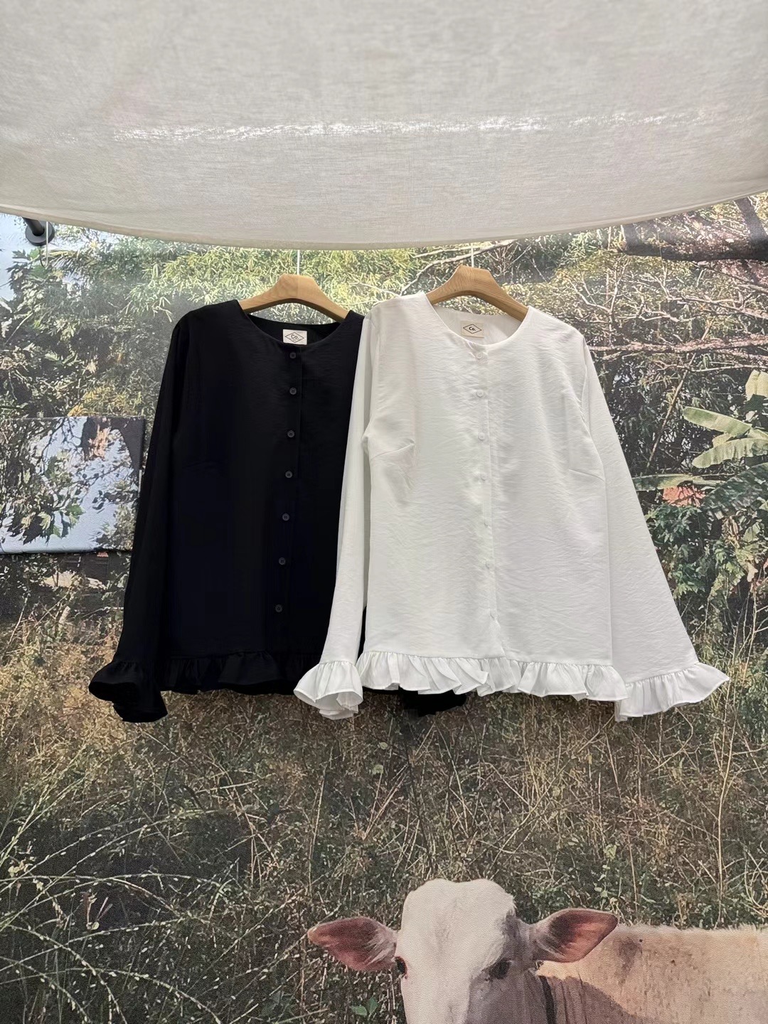 LIVING/CO-씨오-T韓國直郵㊣女裝新款時尚推薦襯衫蕾絲衫CO CO/LIVING襯衫/蕾絲衫